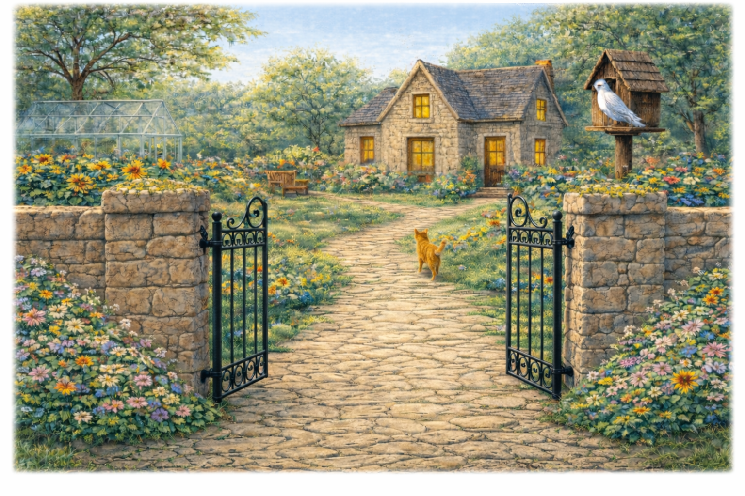 Maison de Mamie Jeanne, portail ouvert