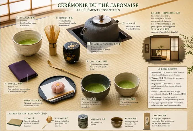 La cérémonie du thé japonais encore pratiquée au Japon