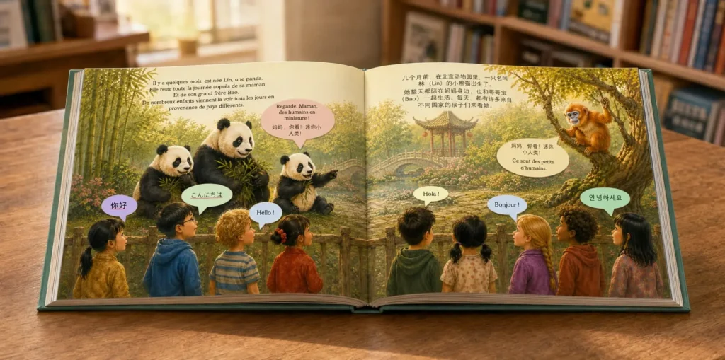 Lin la panda apprend le chinois aux enfants