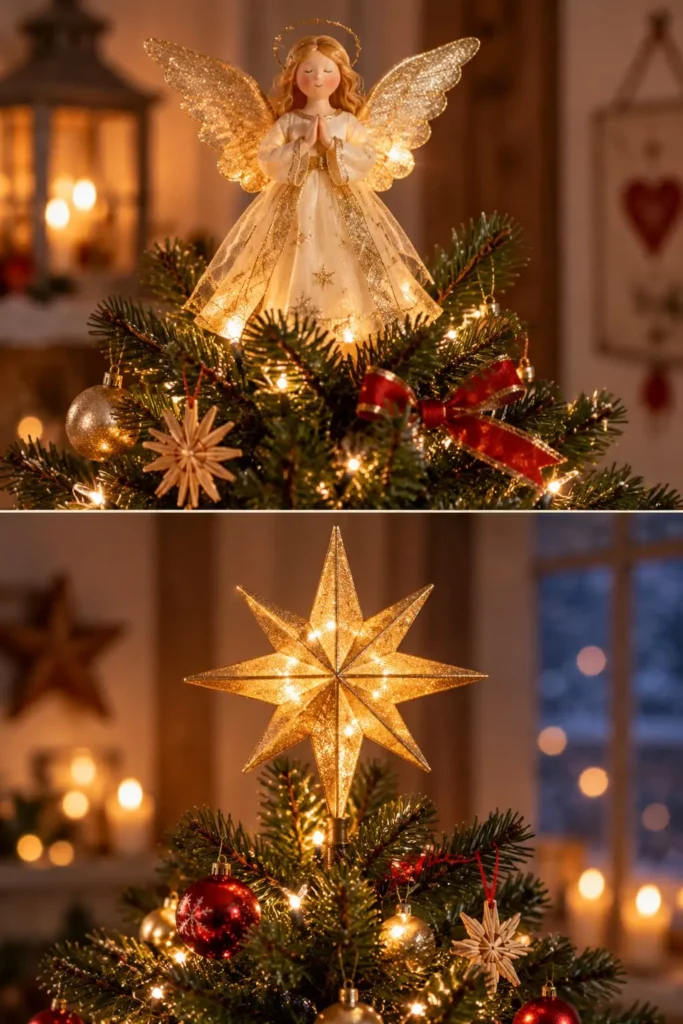 Ange ou étoile au somme du sapin ?