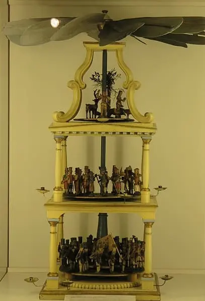 Pyramide de Noël de Schönheide, Erzgebirge, vers 1830.